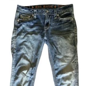 Rock Revival Kyla Blue Jeans Womens Tag 26 Mid-Rise Ankle Skinny